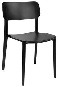 Plastikowe krzesło w kolorze czarnym Agat Premium