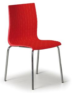 Krzesło plastikowe MEZZO, czerowne