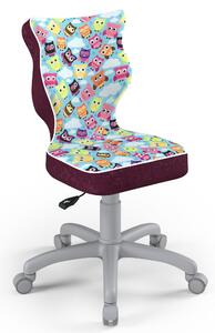 Obrotowe krzesło dziecięce z wzorami Petit Grey