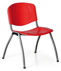 Krzesło kuchenne LIVORNO PLASTIC, czerwone