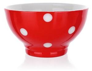 Banquet Miska ceramiczna 13 cm, czerwony w kropki