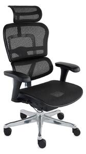 Fotel biurowy Ergohuman 2 Basic BS Black - czarny ergonomiczny fotel siatkowy