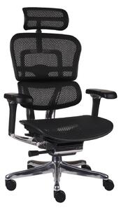 -8% z kodem FIZJO8: Ergohuman 2 Luxury BS Black - czarny ergonomiczny fotel biurowy, siatkowy