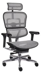 Fotel biurowy Ergohuman 2 Elite BS Grey - szaro-czarny ergonomiczny fotel siatkowy