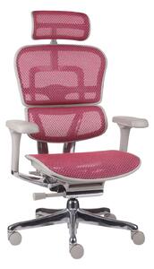 Fotel biurowy Ergohuman 2 Elite GS Pink - różowo-szary ergonomiczny fotel siatkowy dla kobiety