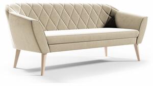 Tapicerowana sofa w stylu glamour VIVA 3 - beżowy / R21