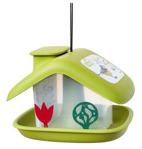 Plastia Karmnik dla ptaków Domek, zielony