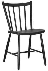 Czarne krzesło plastikowe do jadalni i kawiarni Wandi