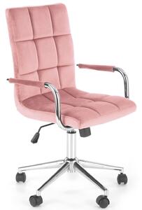 Pikowane krzesło biurowe Gonzo 4 z tkaniny welwetowej