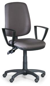 Krzesło biurowe ATHEUS z podłokietnikami, szare