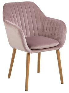 Skandynawskie krzesło do jadalni z tkaniny welurowej Emilia Velvet