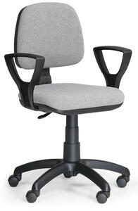 Biurowe krzesło MILANO z podłokietnikami - szare