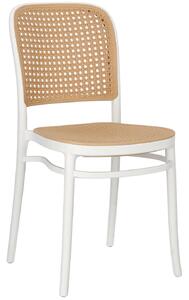 Plastikowe krzesło z imitacją plecionki weneckiej Antonio