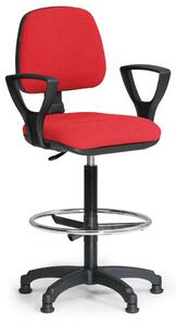 Podwyższone krzesło MILANO z podłokietnikami - czerwone