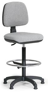 Podwyższone krzesło biurowe MILANO z podnóżkiem - szare
