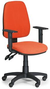 EUROSEAT Krzesło biurowe ALEX z podłokietnikami - pomaranczowe