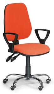 EUROSEAT Krzesło biurowe COMFORT z podłokietnikami - pomaranczowe