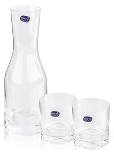 Bohemia Cristal Karafka i dwie szklanki Wellness, 850 ml