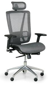 Krzesło biurowe LESTER M, szary