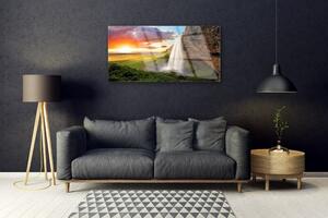 Obraz na Szkle Góra Wodospad Natura