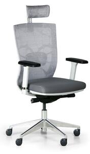 Krzesło biurowe DESIGNO, biały/szary