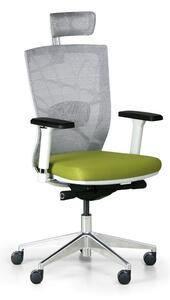 Krzesło biurowe DESIGNO, biały/zielony