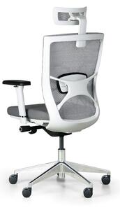 Krzesło biurowe DESIGNO, biały/szary