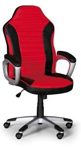 Fotel biurowy SPORT, czarno-czerwony