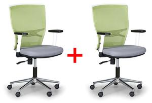 Krzesło biurowe HAAG 1+1 GRATIS, zielono/szare