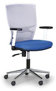 Krzesło biurowe HAAG, szare/niebieske