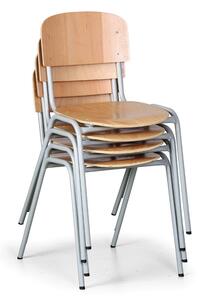 Drewniane krzesło LISA z metalową konstrukcją