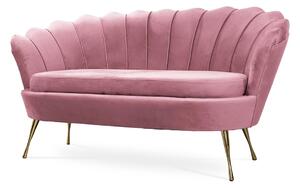 Muszelka sofa tapicerowana do salonu / róż