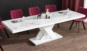 Biały stół z marmurowym blatem Xenon Lux marmur/biały