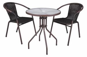 Komplet Bistro stół + dwa krzesła Garth