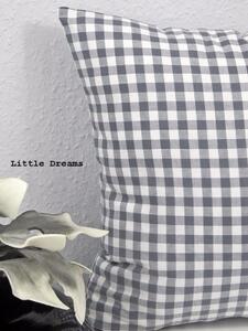 Poszewka dekoracyjna - Szara mała kratka Little Dreams