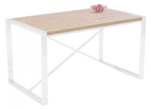 Stół TORINO na wymiar drewno lite stelaż metalowy biały