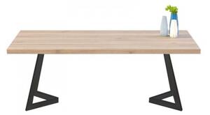 Stół OSLO na wymiar drewno lite stelaż metalowy czarny