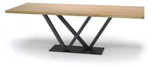 Stół IV na wymiar drewno lite stelaż metalowy czarny