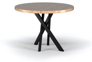 Stół okrągły IVI do jadalni drewniany konstrukcja czarna