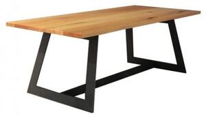 Stół PIANO na wymiar drewno lite stelaż metalowy czarny