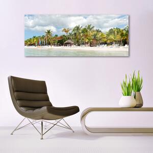 Obraz na Szkle Plaża Palma Drzewa Krajobraz