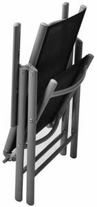 Komplet 2 x krzesła rozkładane – czarne