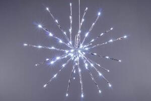 Świąteczne LED oświetlenie - deszcz meteorów, zimna biała