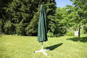 Parasol ogrodowy zielony z korbką 4 m