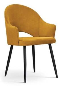 Krzesło tapicerowane Gona nowoczesna forma metalowe nogi
