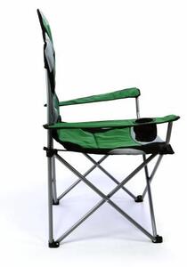 Zestaw 2 szt. składanych krzeseł kempingowych, wędkarskich Divero Deluxe - zielone/czarne