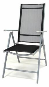Krzesło aluminiowe rozkładane ogrodowe Garth czarne