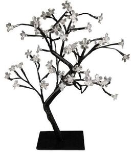 Dekoracyjne LED drzewo z kwiatami - 45 cm, zimna biel