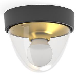 Przysufitowa lampa outdoor NOOK 7976 tarasowy plafon IP44 czarny - złoty || czarny