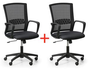 Krzesło biurowe ROY 1+1 Gratis, czarny
